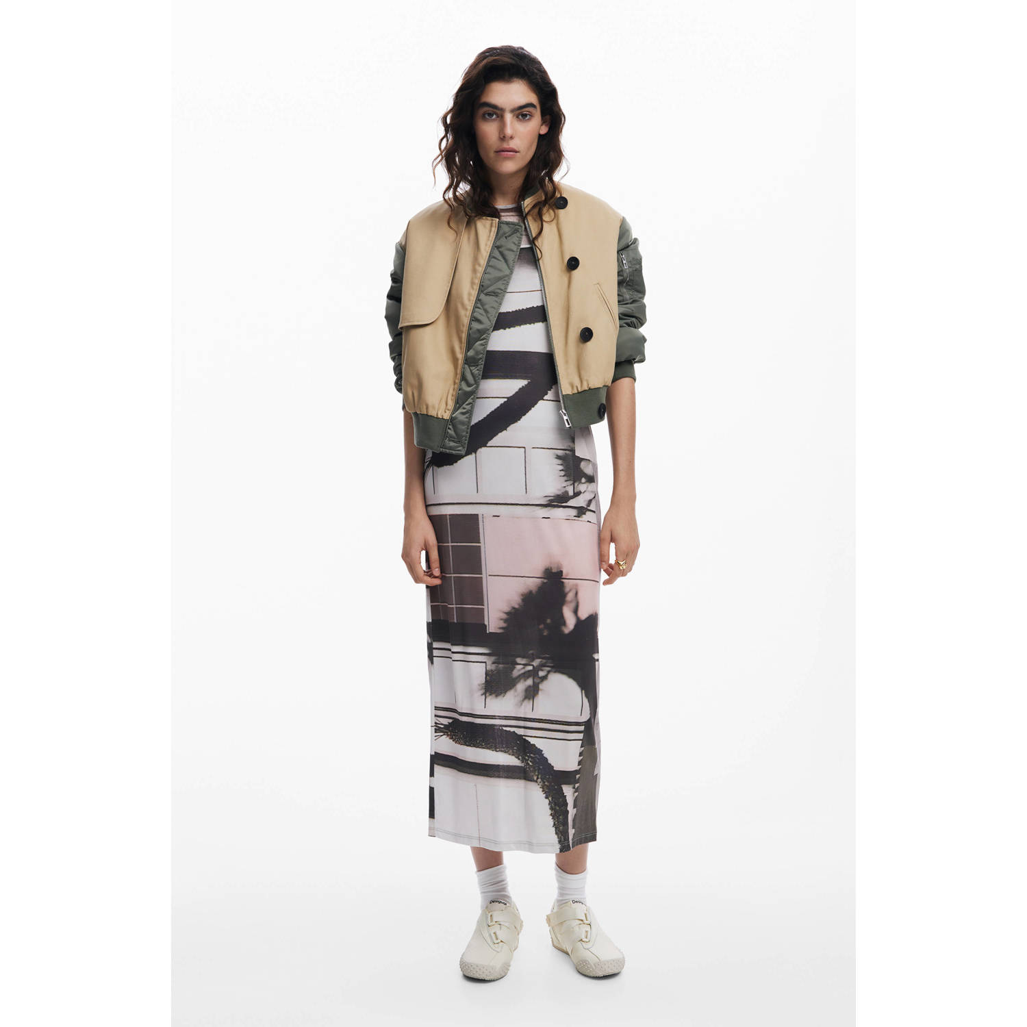 Desigual midi jurk multi