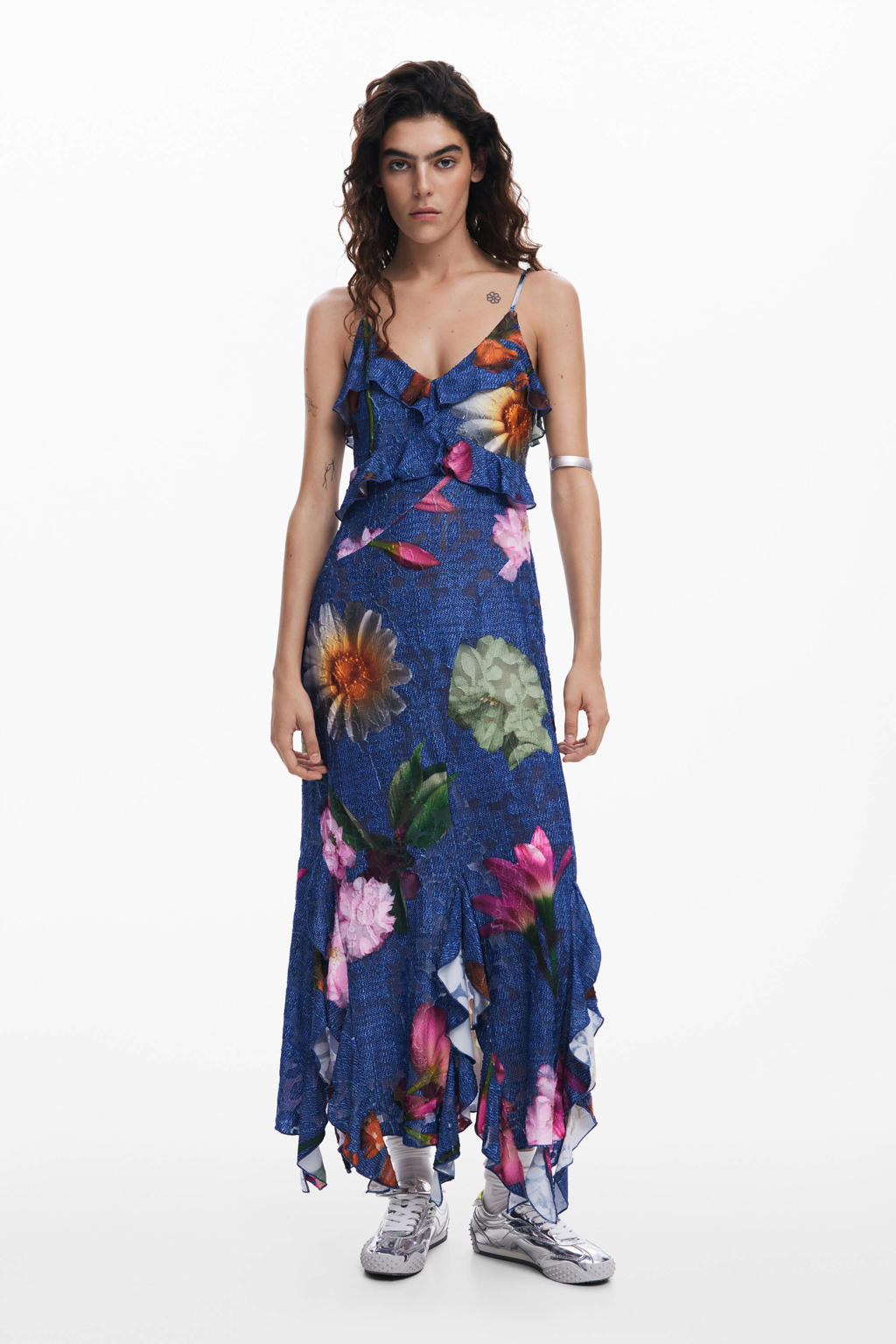 SCARLET DARKNESS Korsetjurk met bloemenprint voor dames, mini