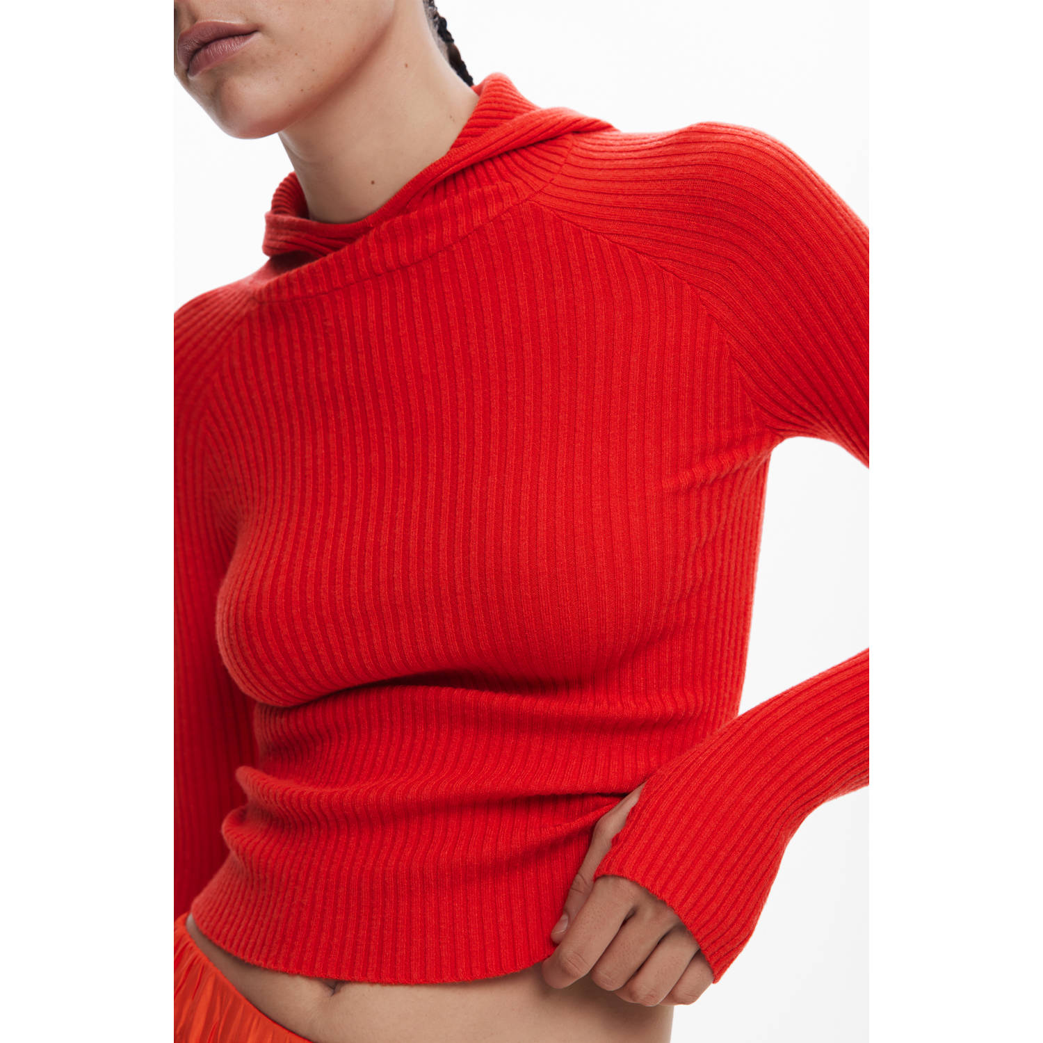 Desigual trui rood fijn gebreid