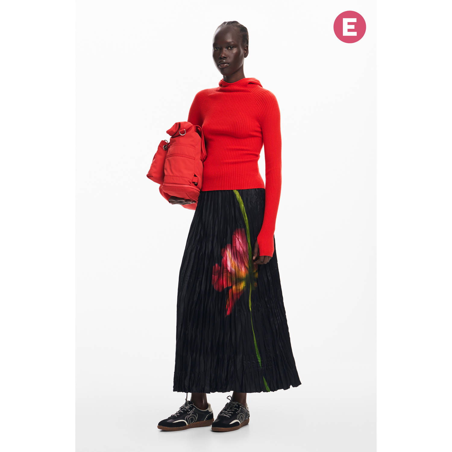 Desigual trui rood fijn gebreid