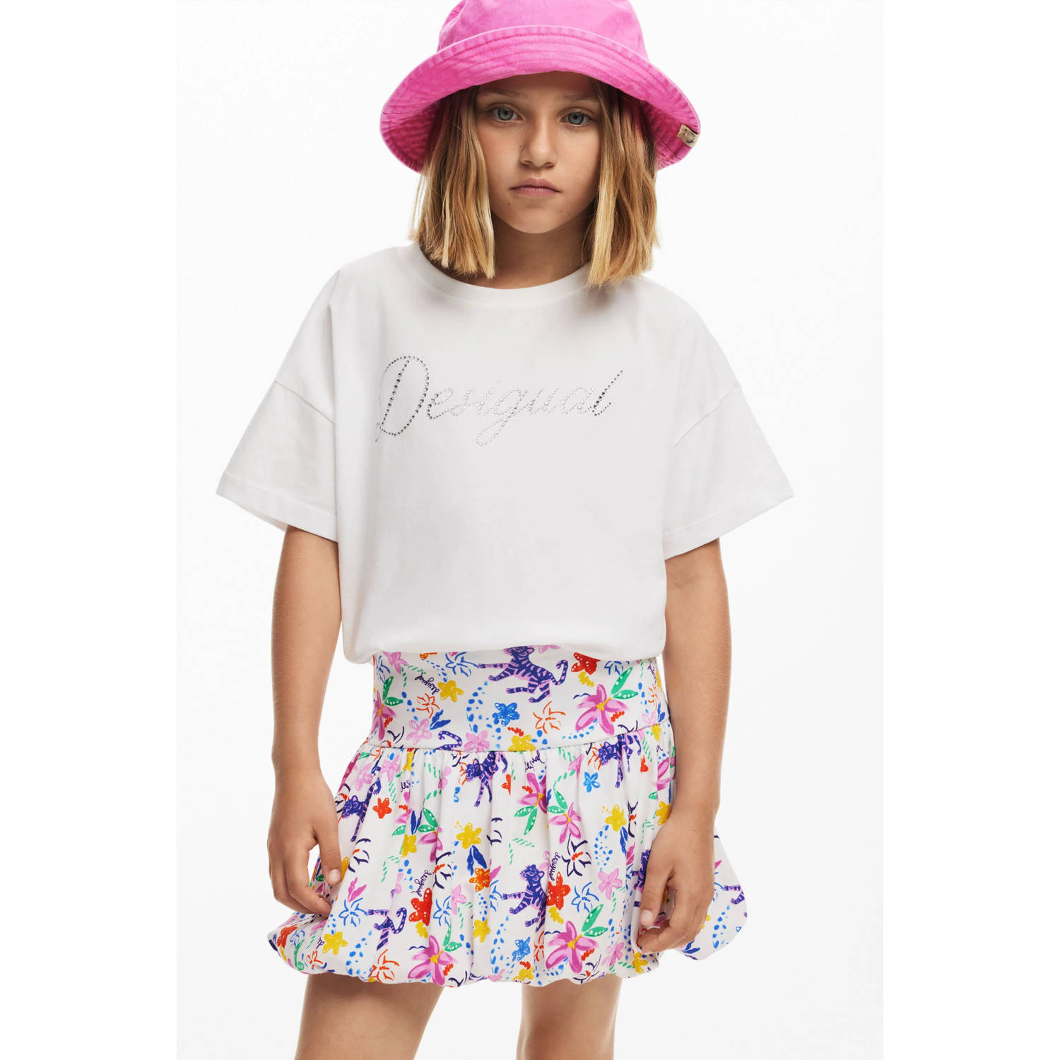 Desigual korte rok wit