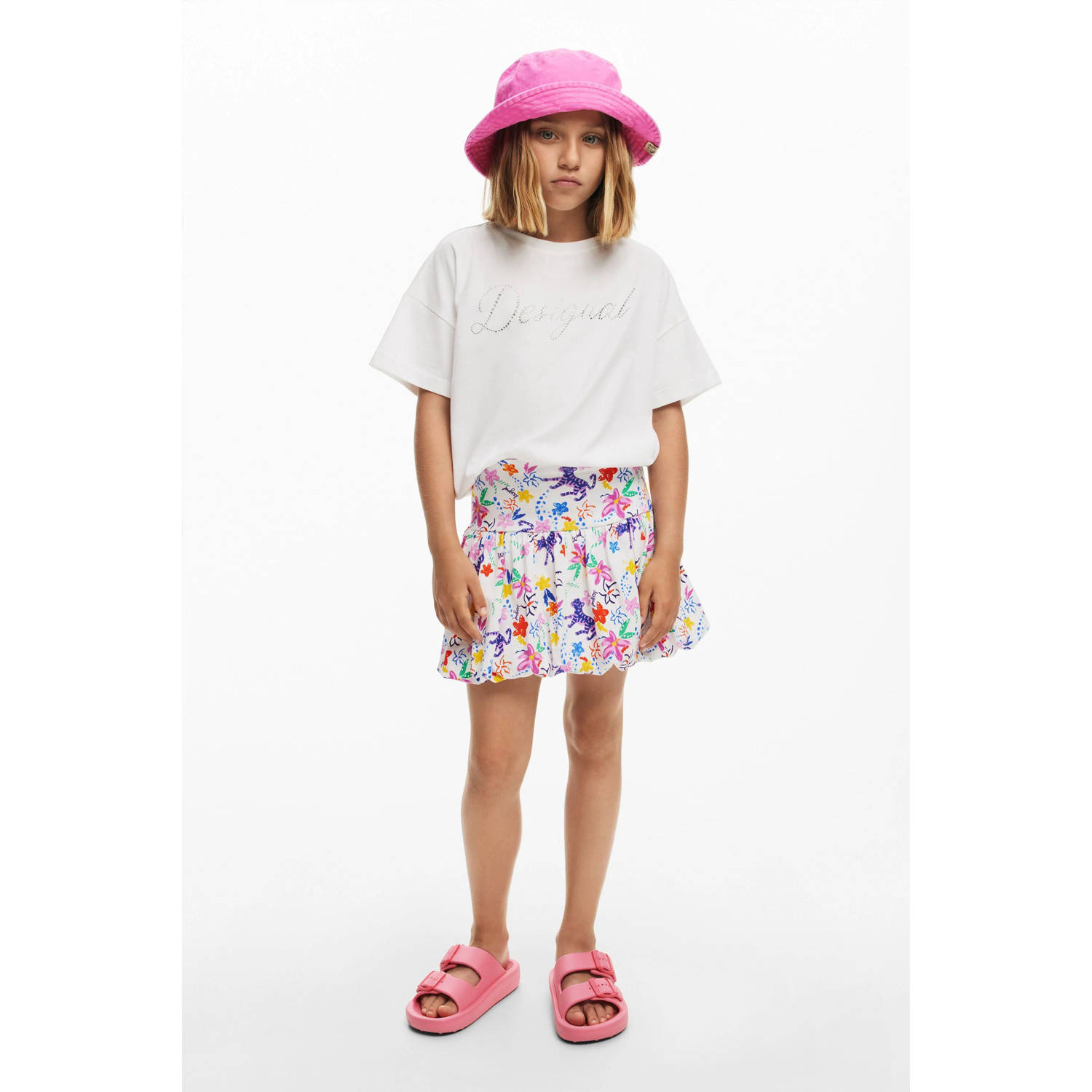Desigual korte rok wit