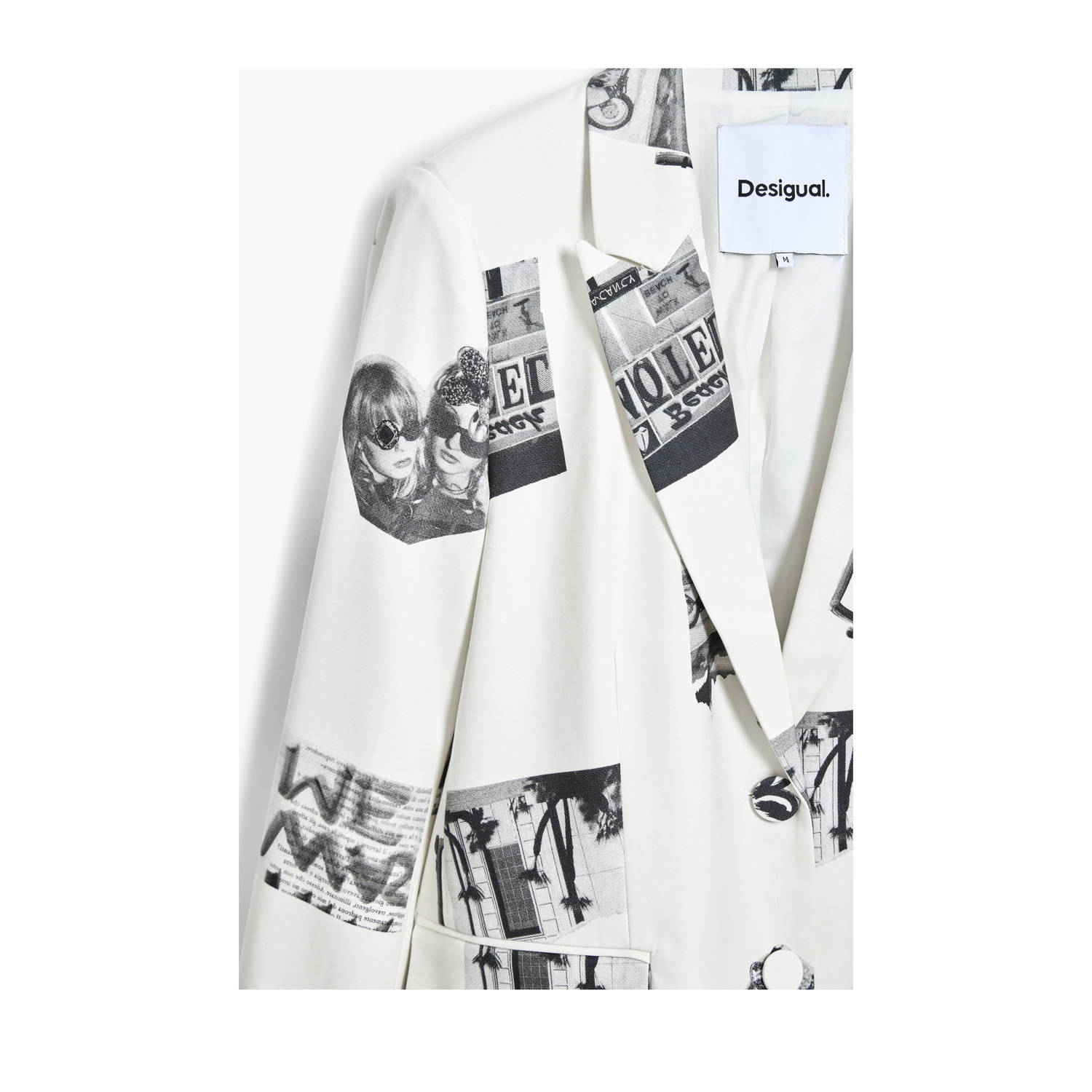 Desigual regular blazer wit