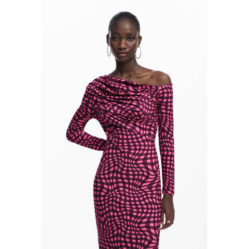 Desigual midi jurk roze afbeelding