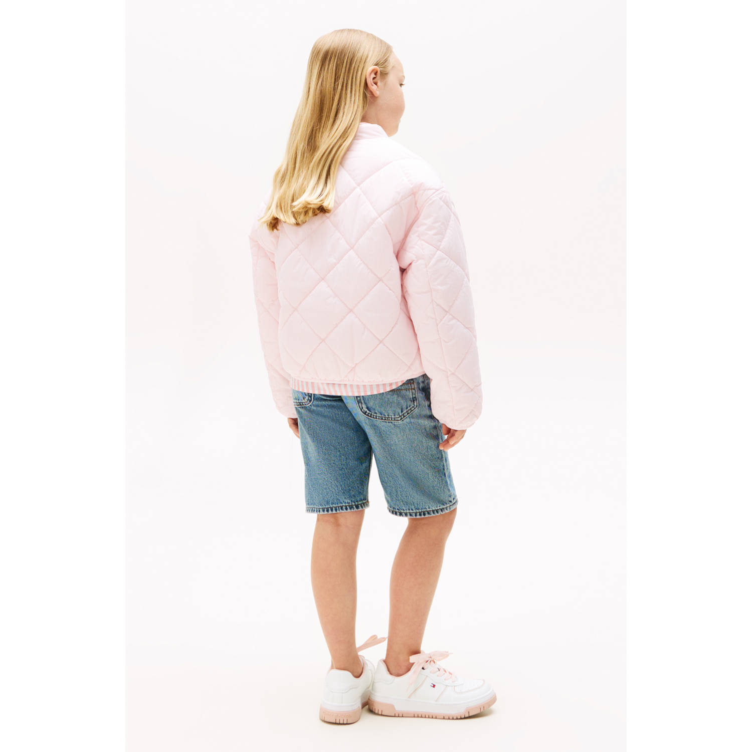 Tommy Hilfiger gewatteerde jas roze