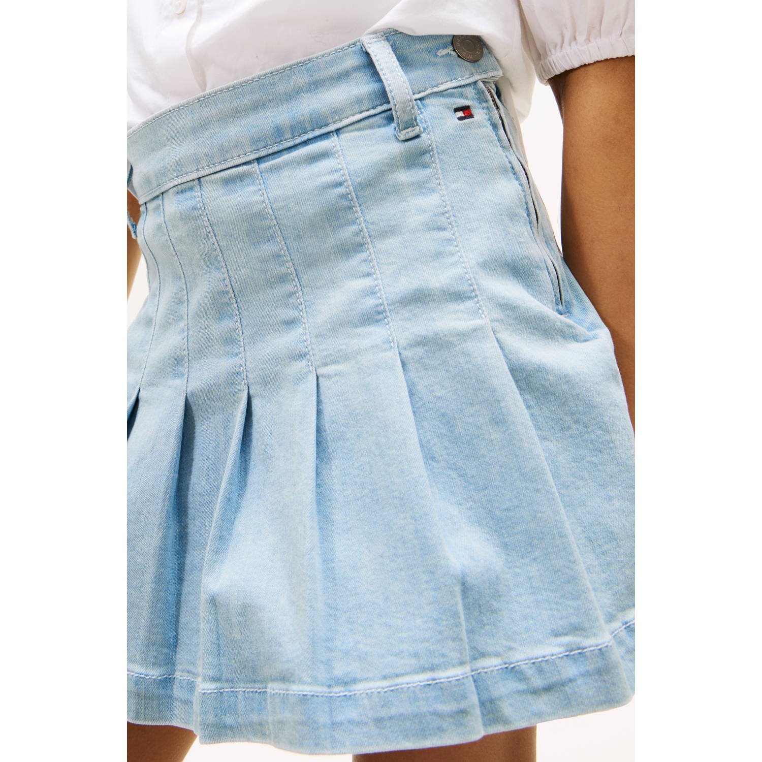 Tommy Hilfiger denim korte rok light blue denim