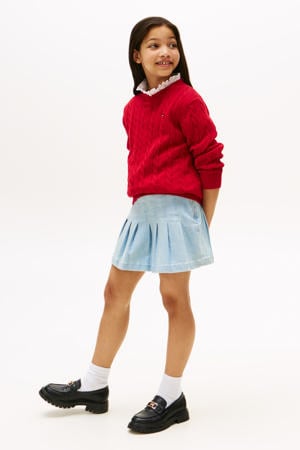 denim korte rok light blue denim