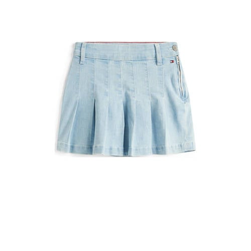 Tommy Hilfiger denim korte rok light blue denim afbeelding