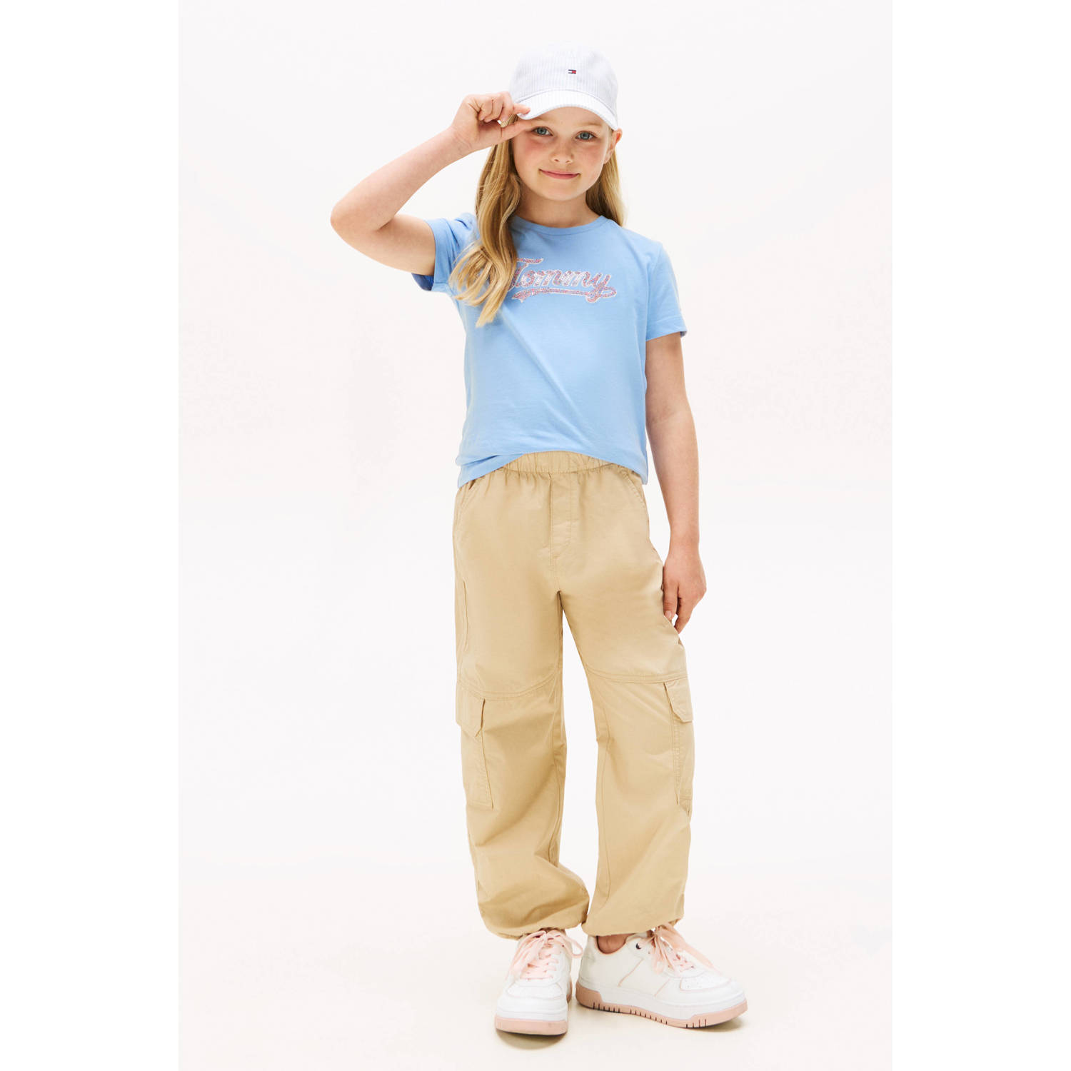 Tommy Hilfiger T-shirt lichtblauw met pailletten