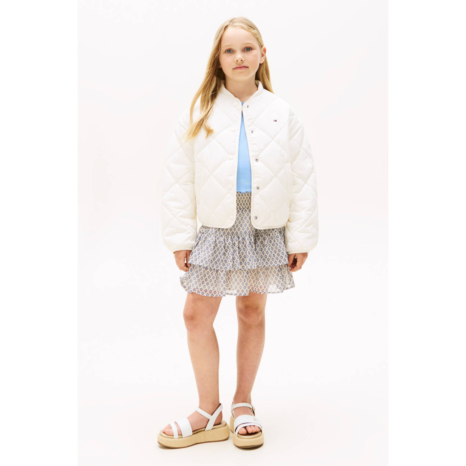 Tommy Hilfiger gewatteerde jas ivoor