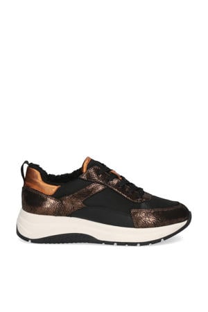Kaia leren sneakers zwart/brons