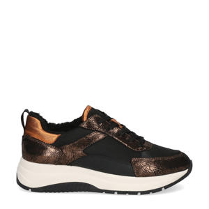 Kaia leren sneakers zwart/brons