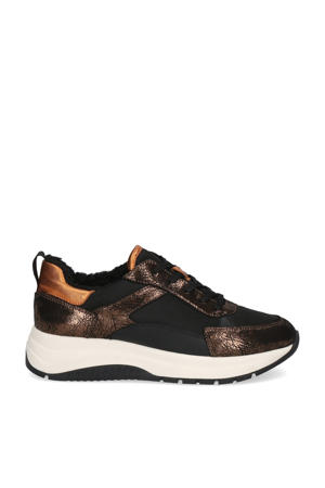 Kaia leren sneakers zwart/brons
