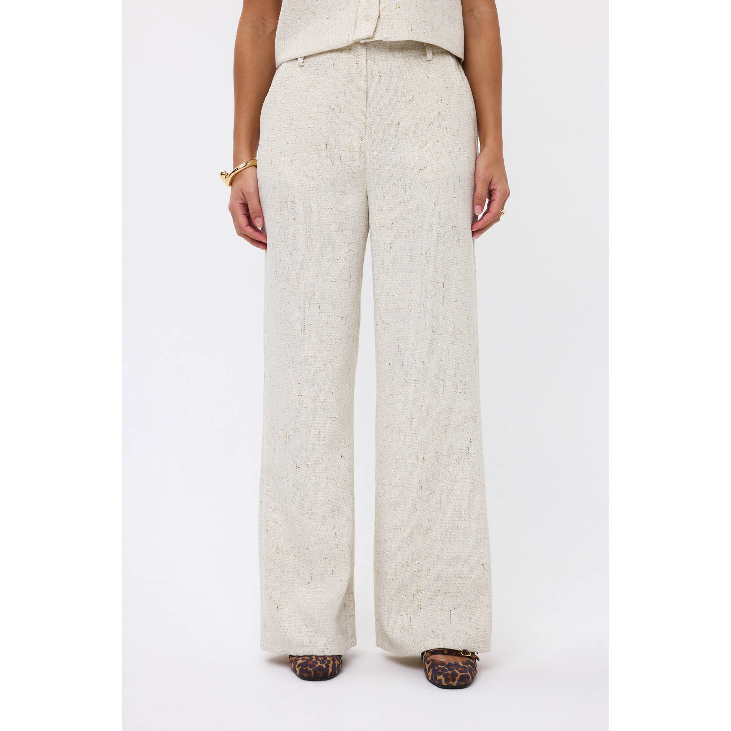 YDENCE Dames Broeken Pants Leona (tall) Beige TALL