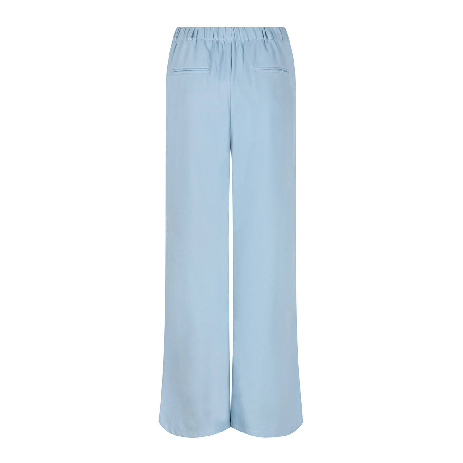 Ydence wide leg regular waist pantalon lichtblauw