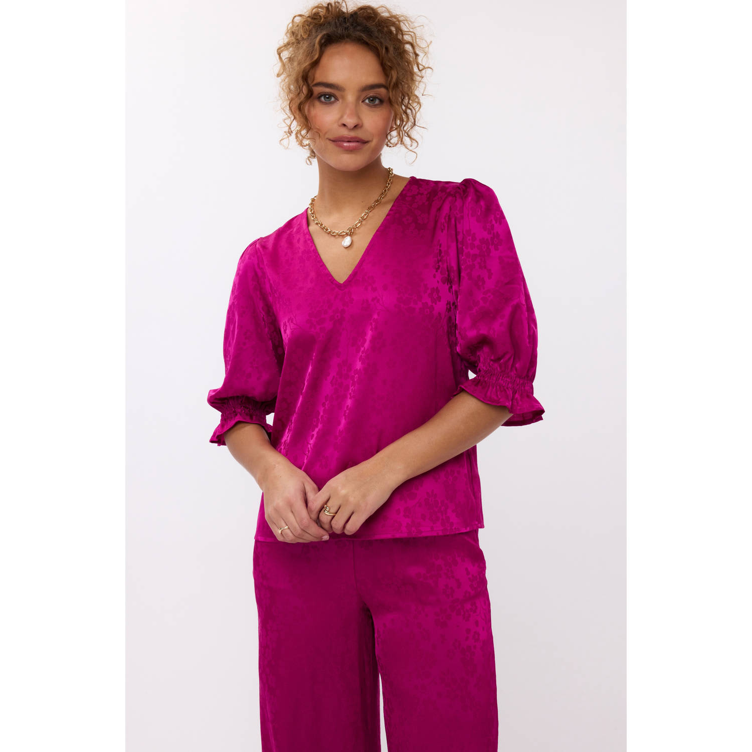 YDENCE Dames Blouses Top Romilly Fuchsia
