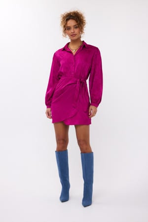 korte jurk fuchsia