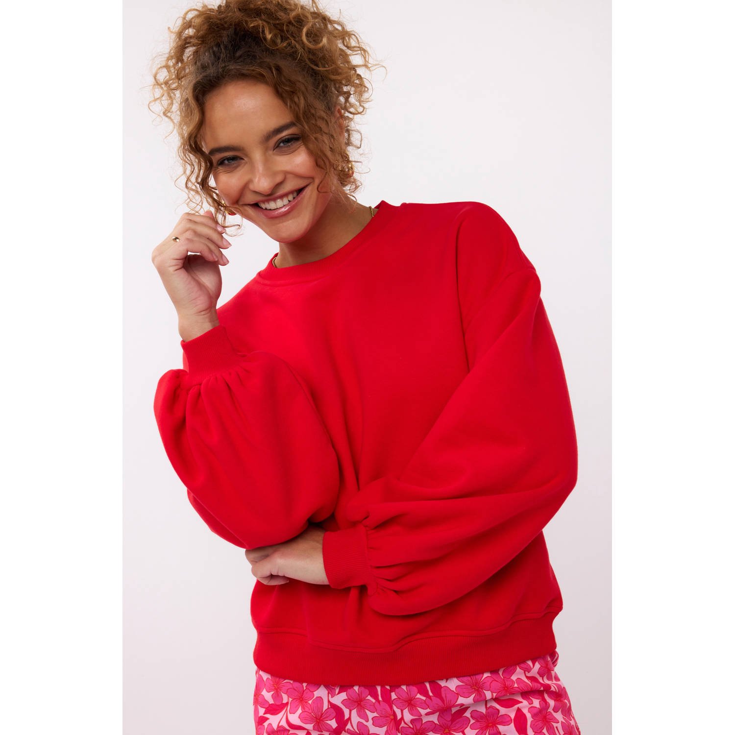 YDENCE Dames Truien & Vesten Sweater Floral Rood