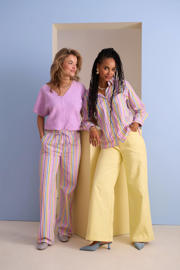 thumbnail: Ydence wide leg regular waist broek multi