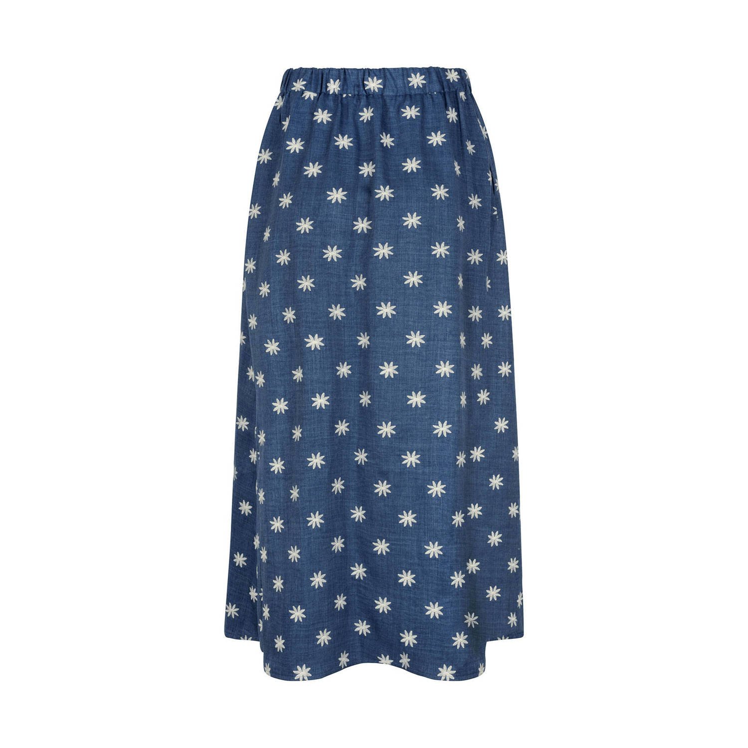 Ydence midi rok blauw