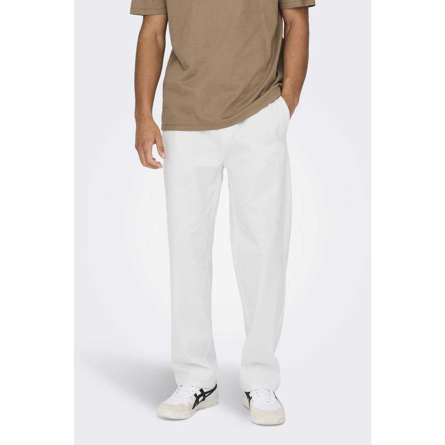 ONLY & SONS Trainingsbroek ONSSINUS LOOSE 0007 COT LIN PANT NOOS