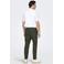 ONLY & SONS tapered fit broek ONSLINUS donkergroen