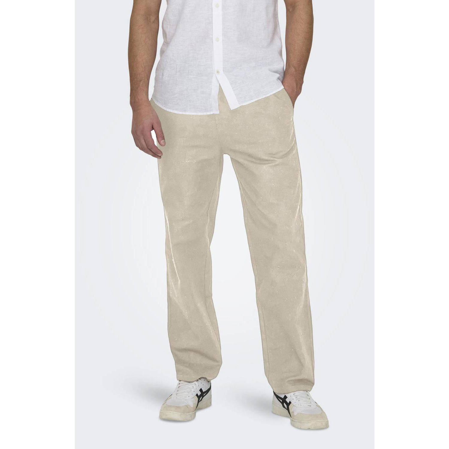 ONLY & SONS Trainingsbroek ONSSINUS LOOSE 0007 COT LIN PANT NOOS