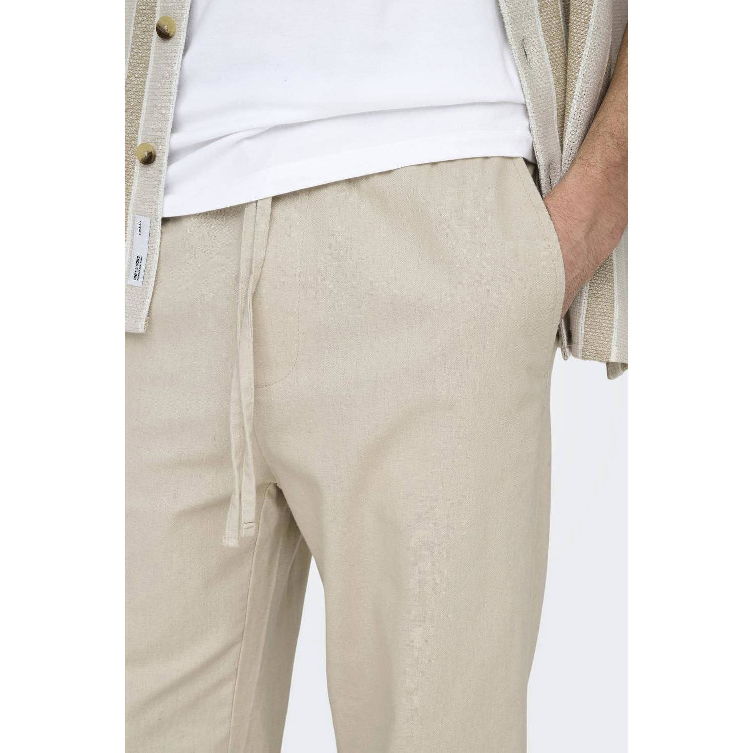 ONLY & SONS loose casual broek beige