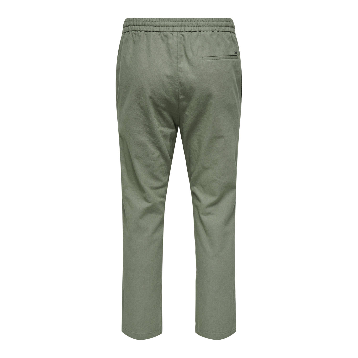 ONLY & SONS tapered fit broek ONSLINUS groen