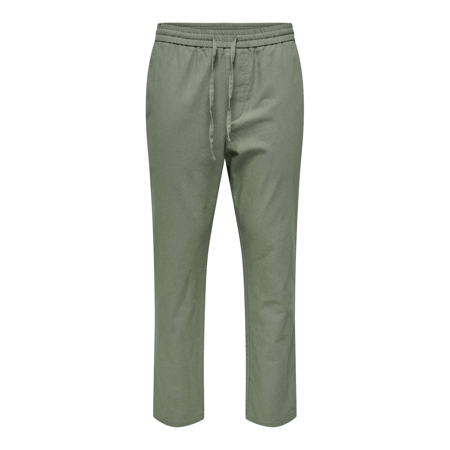 Only & Sons Korte stoffen broek van linnenmix model 'LINUS'