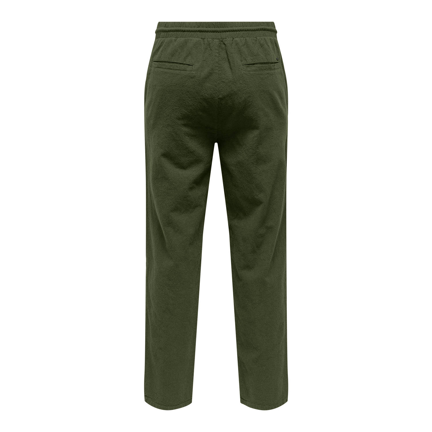 ONLY & SONS loose casual broek olijfgroen