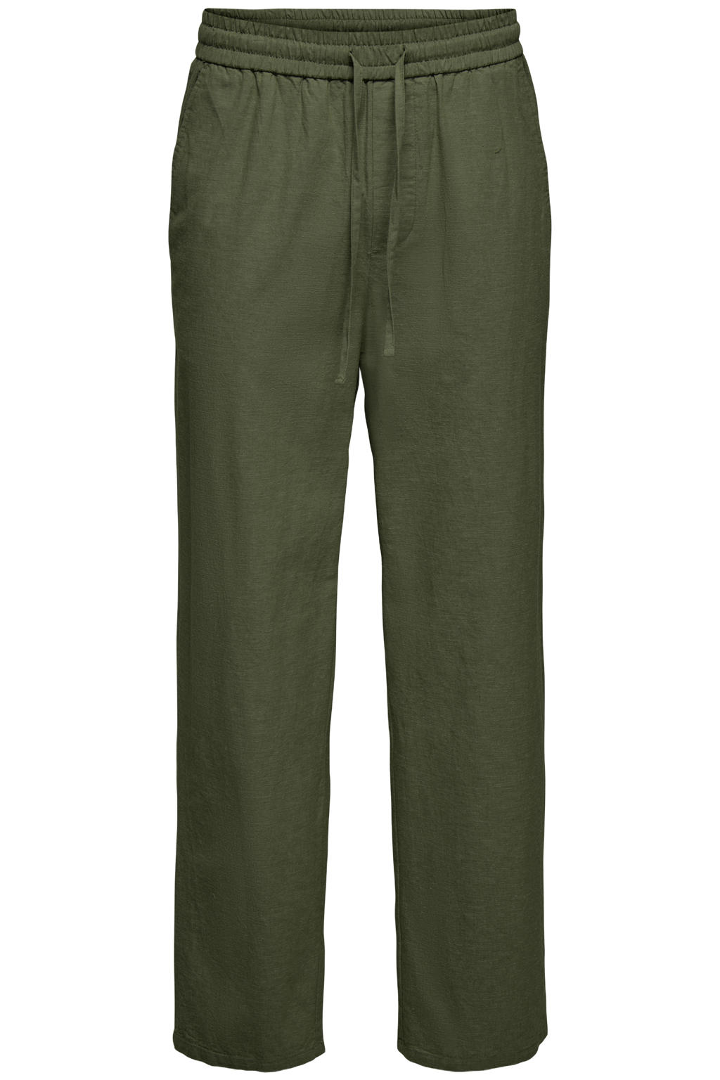 ONLY & SONS loose casual broek olijfgroen