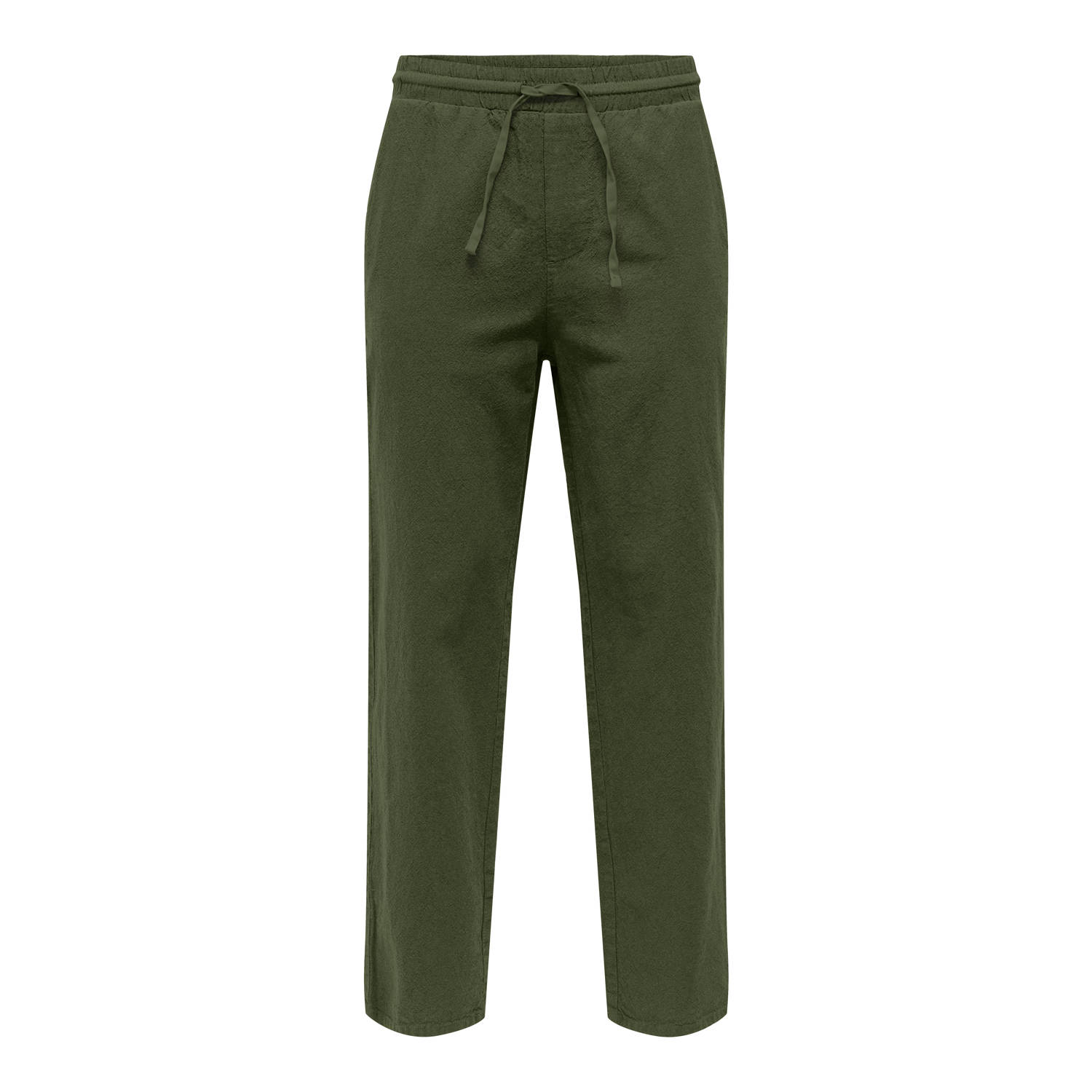 ONLY & SONS loose casual broek olijfgroen