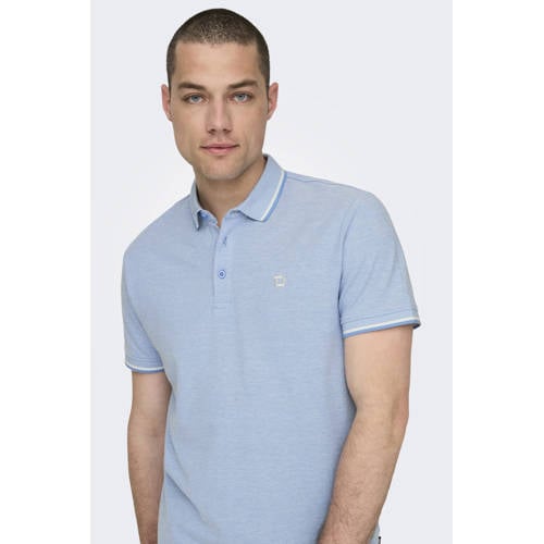 ONLY & SONS slim fit polo ONSFLETCHER marina afbeelding