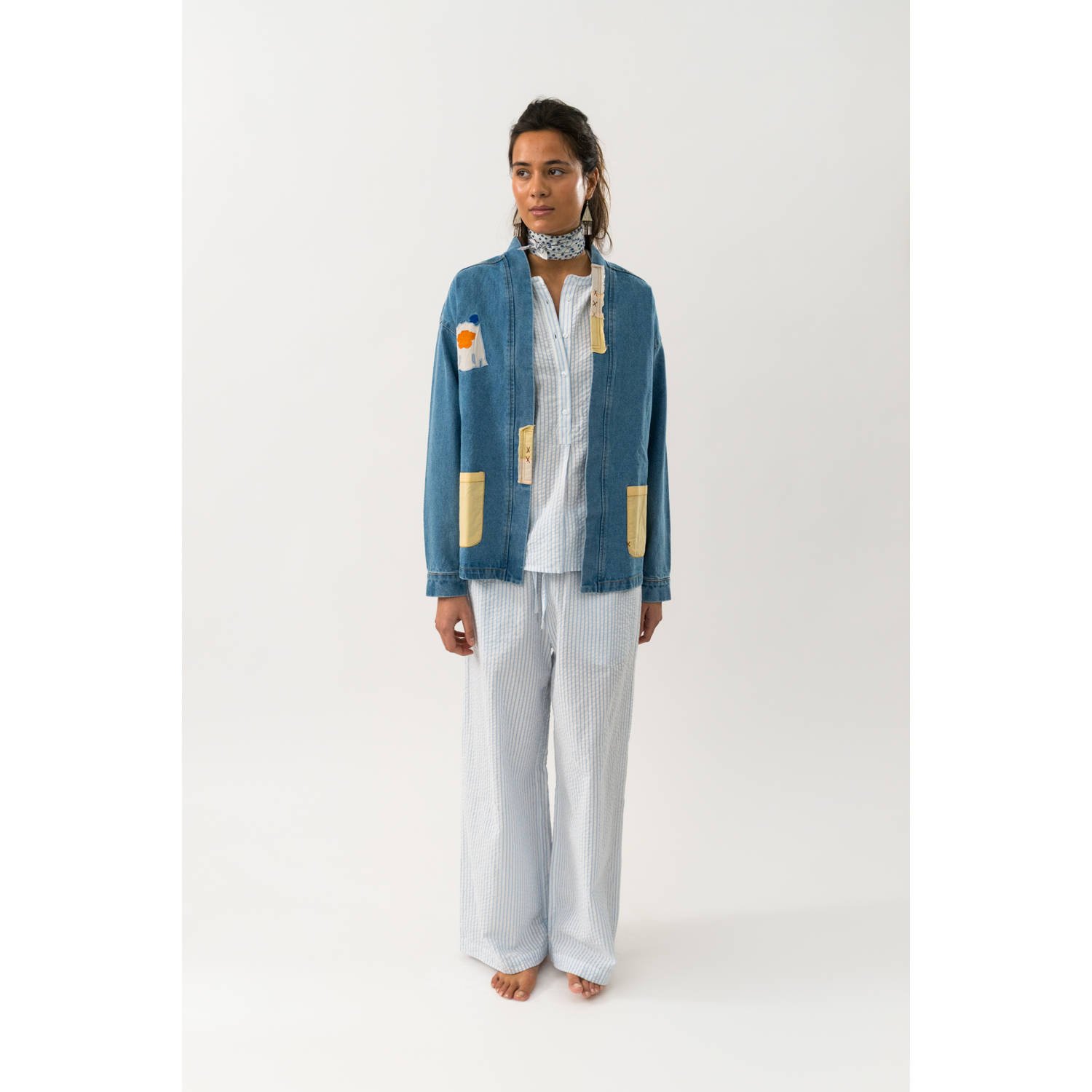 Lollys laundry denim spijkerjas light blue denim