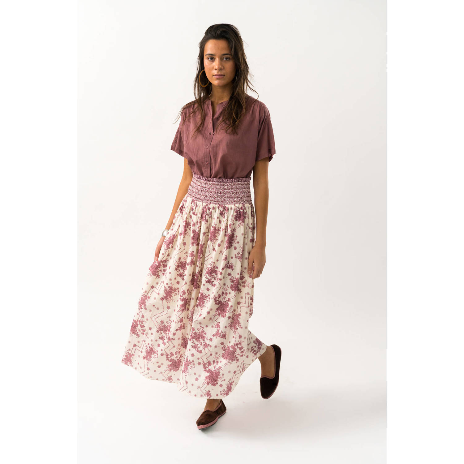 Lollys laundry maxi rok oudroze