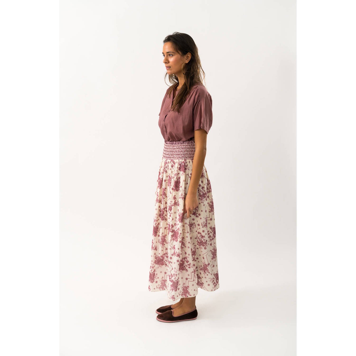 Lollys laundry maxi rok oudroze