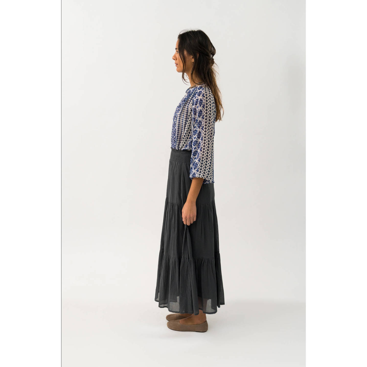 Lollys laundry maxi rok zwart