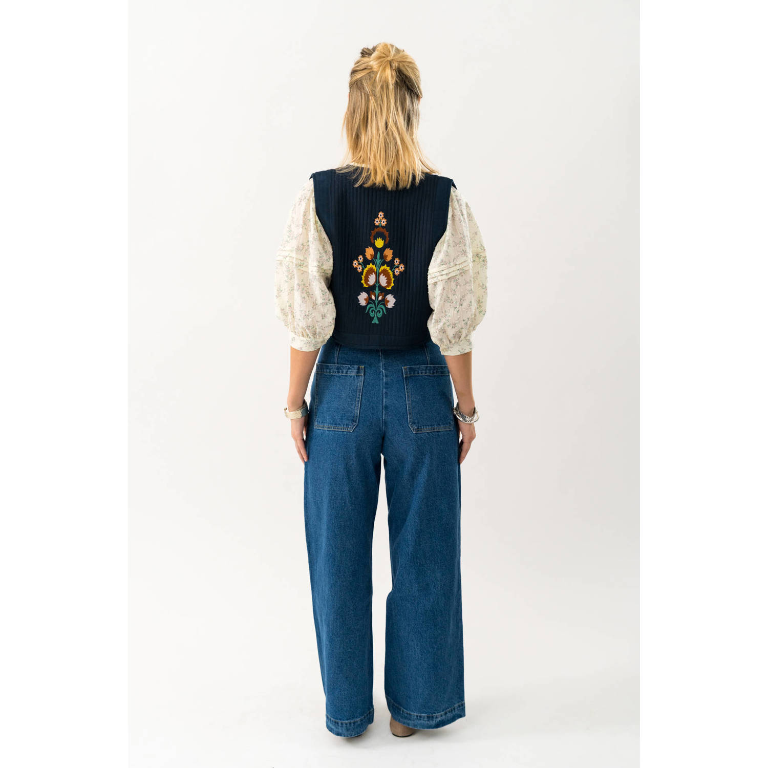 Lollys laundry gilet donkerblauw
