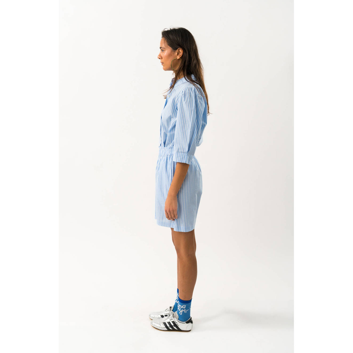 Lollys laundry straight regular waist casual short blauw