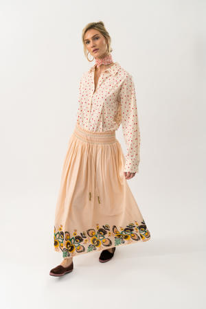midi rok lichtroze
