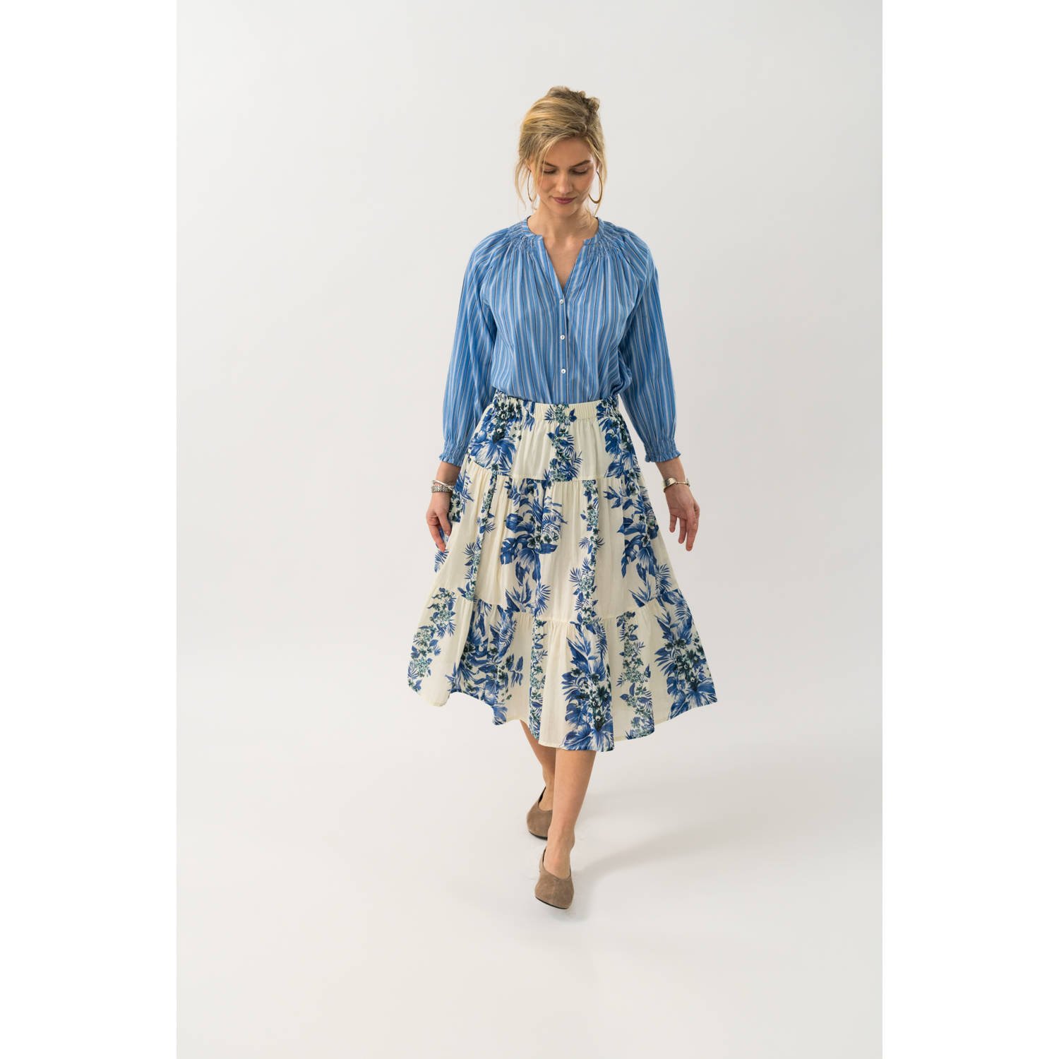 Lollys laundry blouse blauw