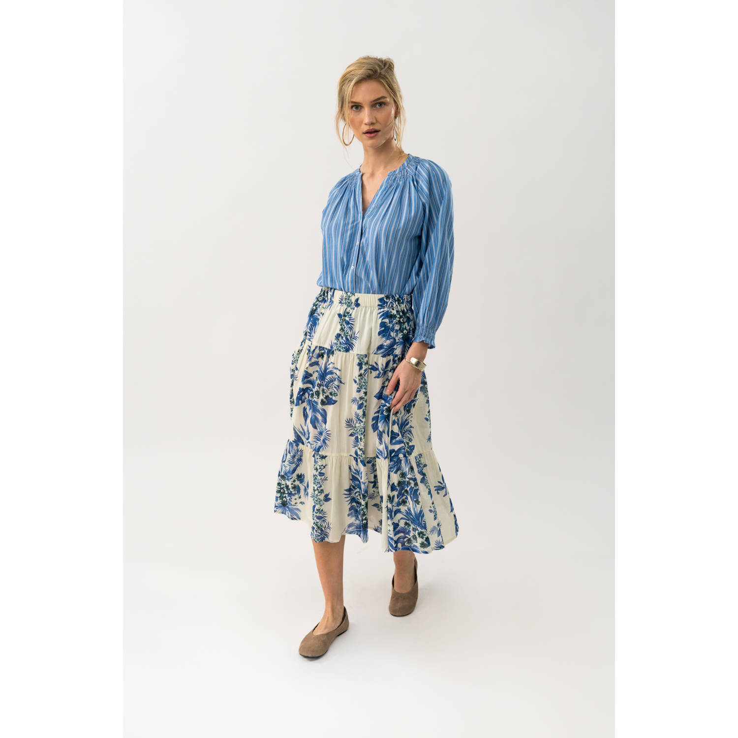 Lollys laundry blouse blauw