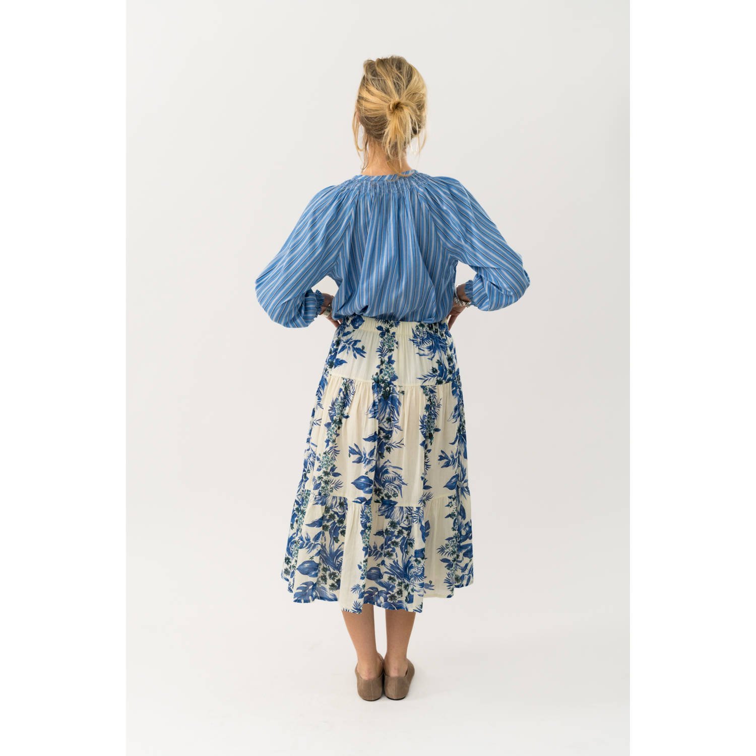 Lollys laundry blouse blauw