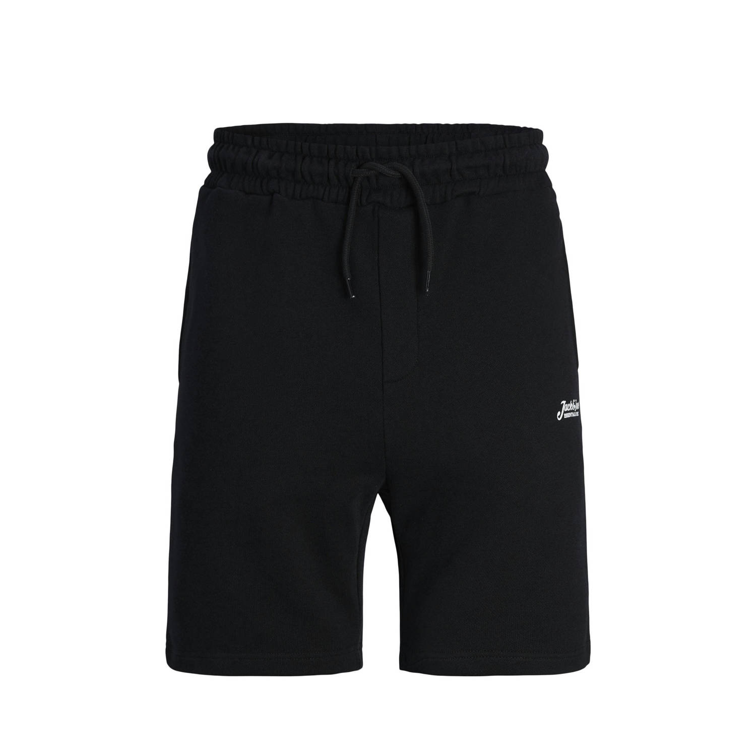 JACK & JONES PLUS SIZE T-shirt met sweatshort zwart (set van 2)