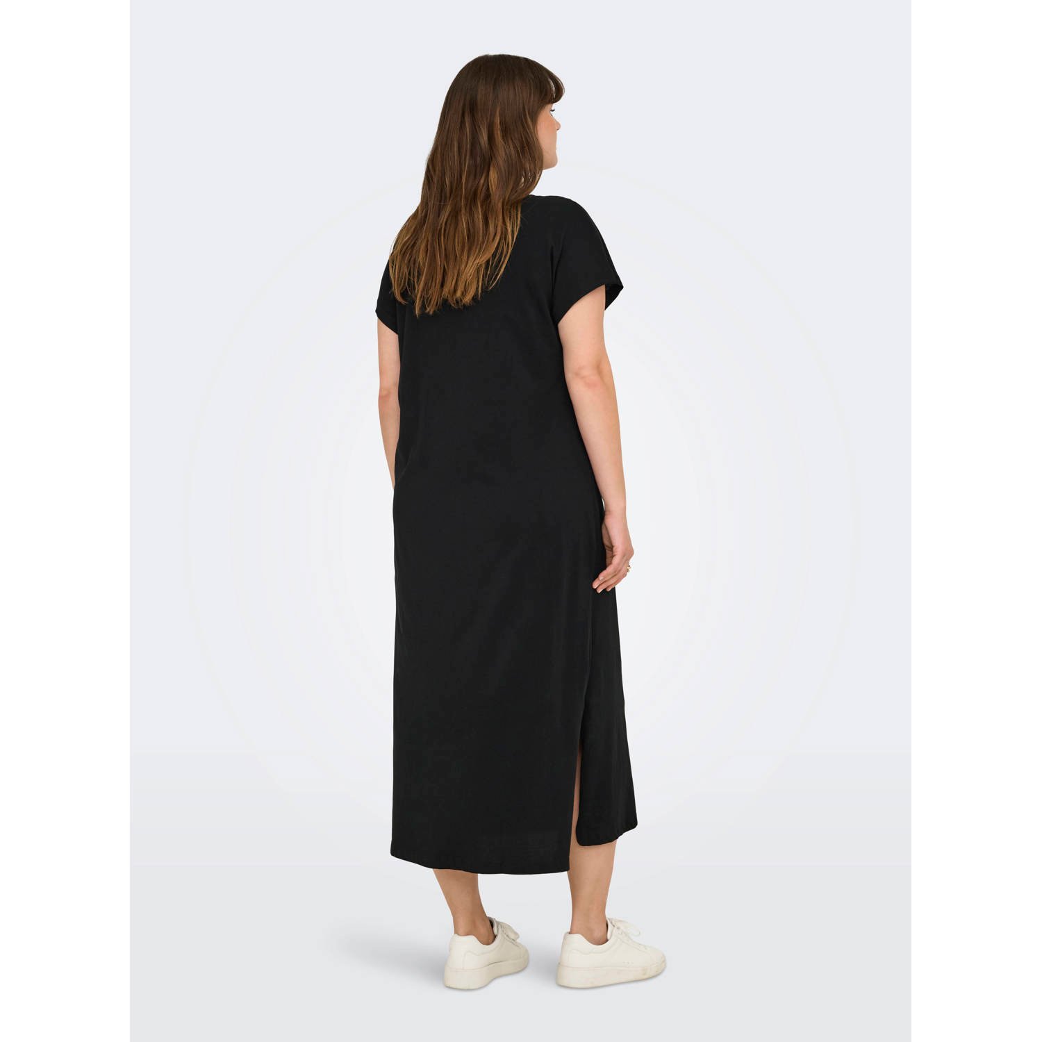ONLY CARMAKOMA t-shirtjurk zwart