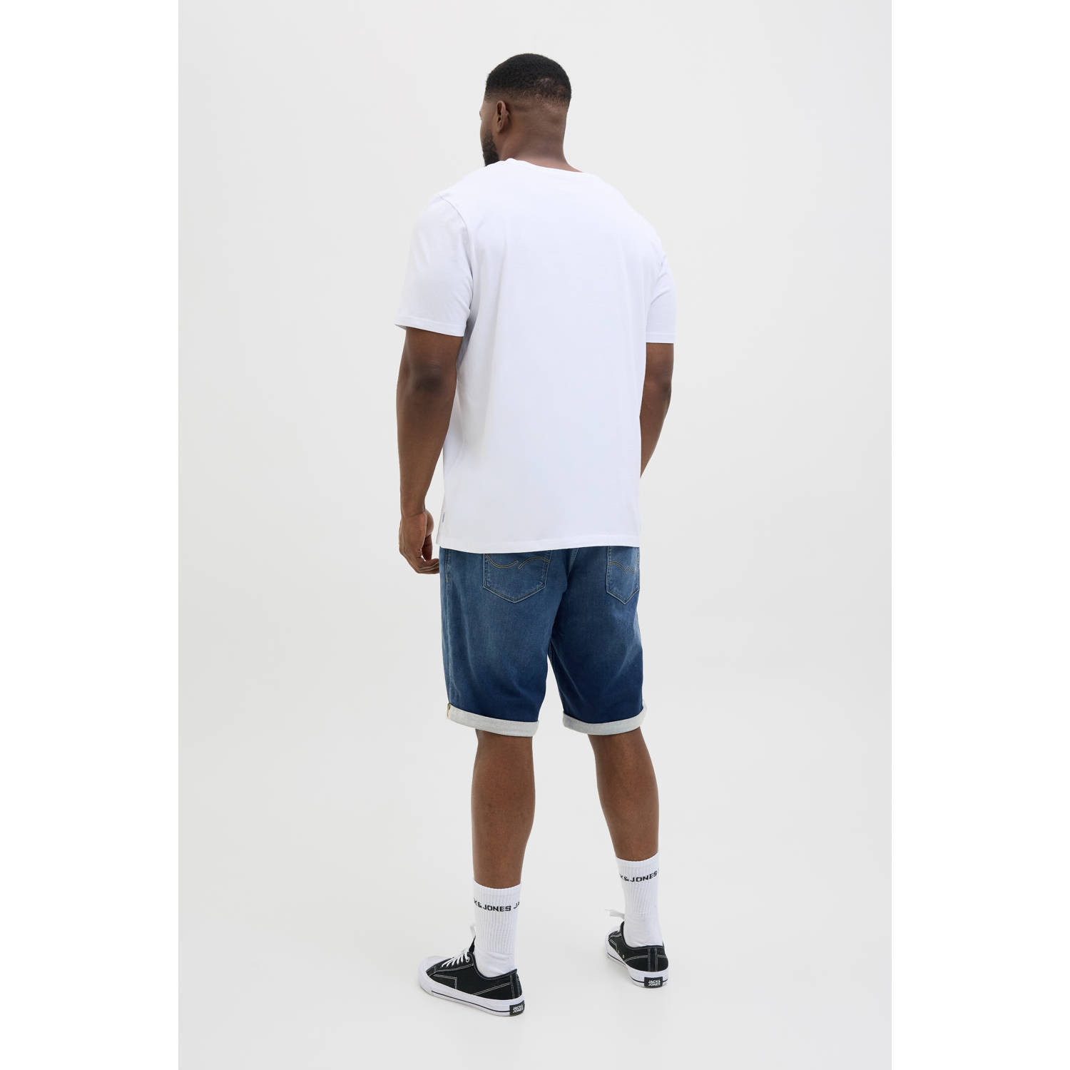 JACK & JONES PLUS SIZE regular denim short medium blue denim