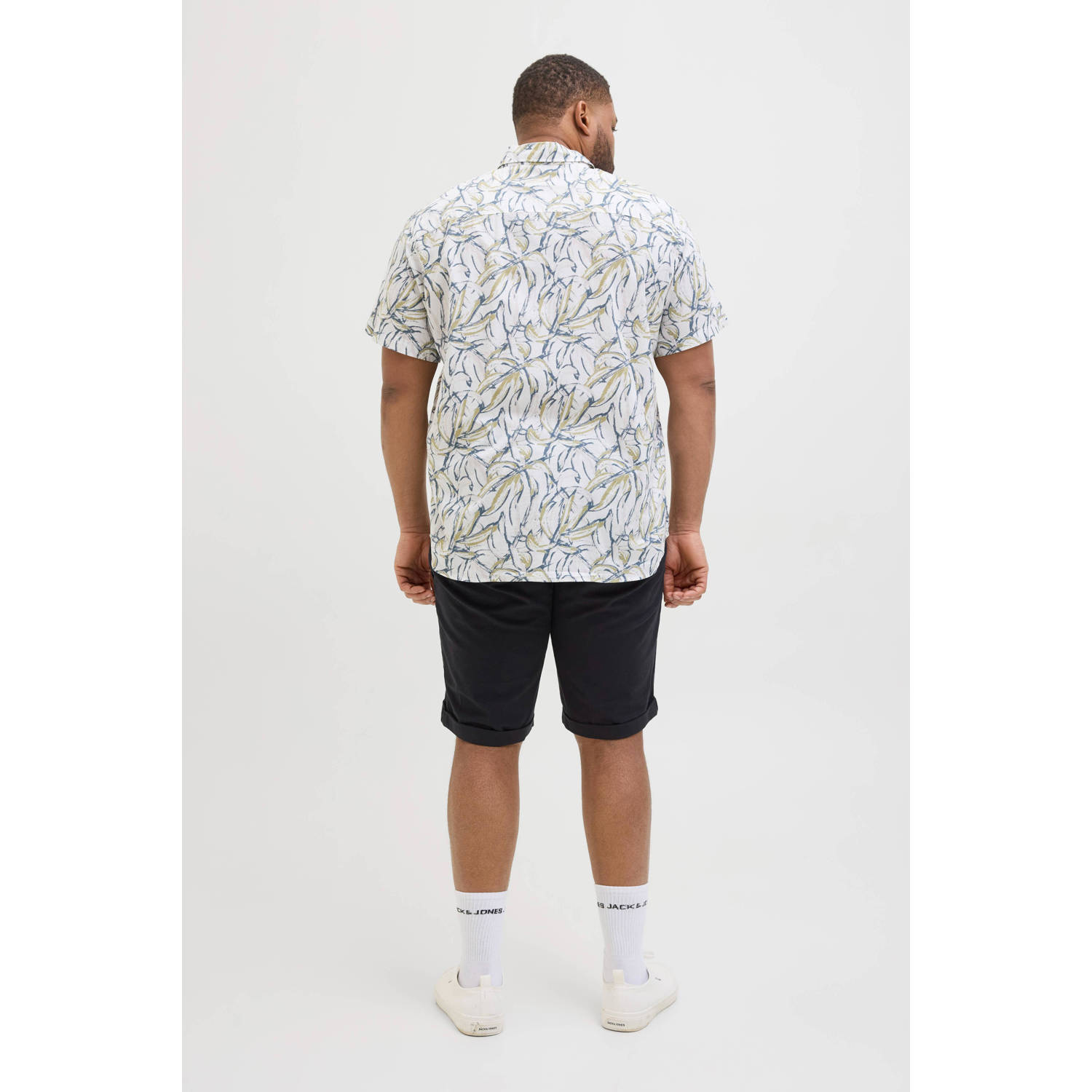 JACK & JONES PLUS SIZE regular chino short donkerblauw