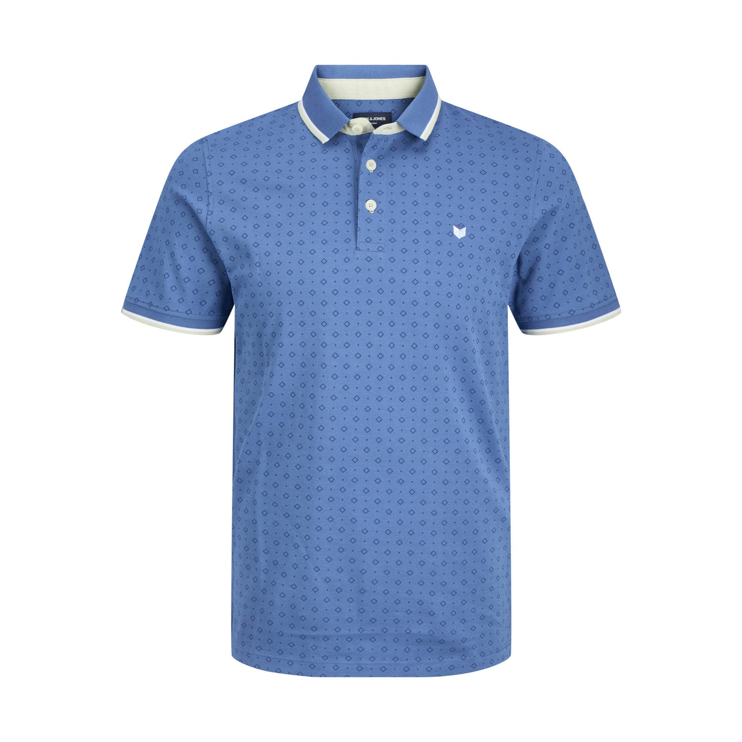 JACK & JONES PREMIUM slim polo kobaltblauw