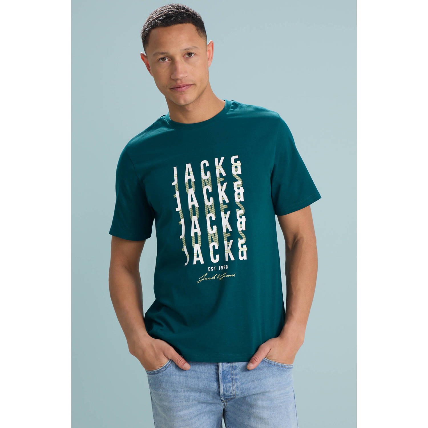 JACK & JONES T-shirt petrol